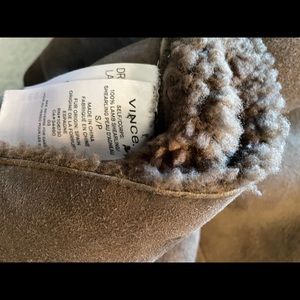 Vince reversable lamb shearling coat.